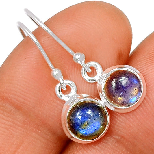 Sterling Silver Blue Fire Labradorite Earrings