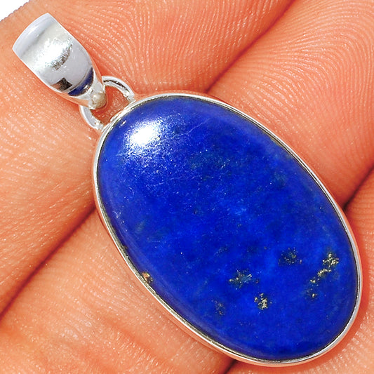 Sterling Silver Lapis Lazuli Oval Pendant