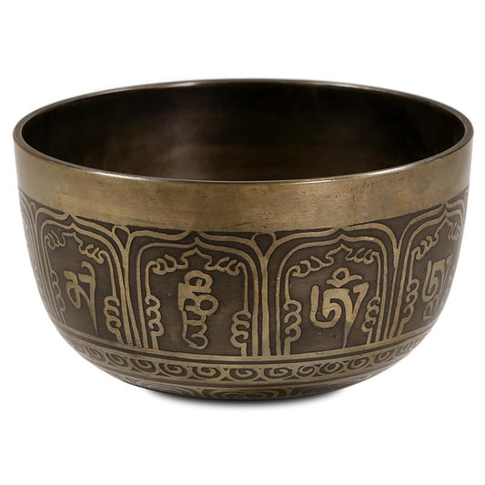 Singing Bowl With Engraved Om Mani Pad Me Hum