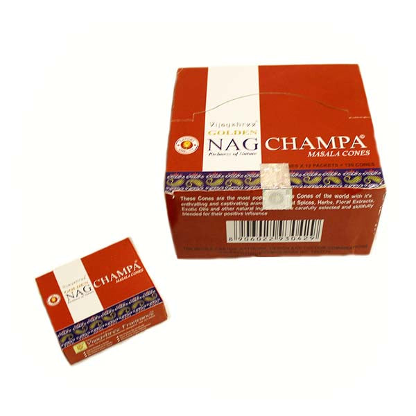 Golden Nag Champa Incense Cones
