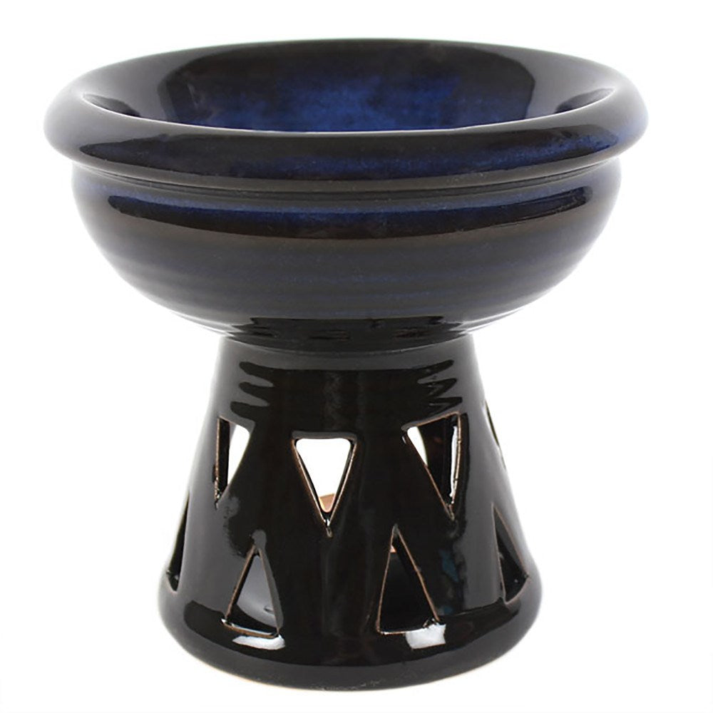 Deep Bowl Blue Ceramic Oil Burner