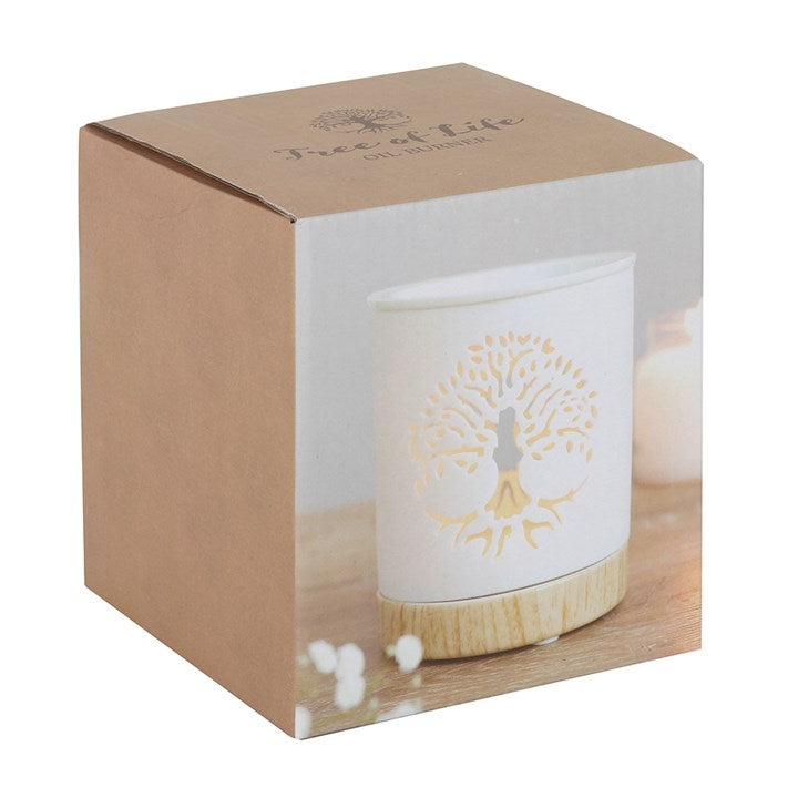 White Tree Of Life Cut Out Oil Burner