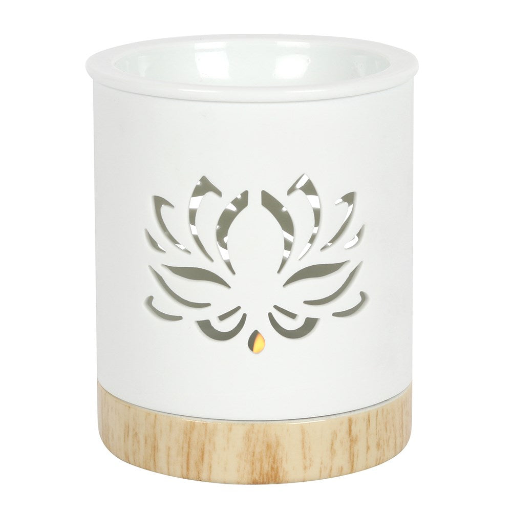 White Lotus Cut Out Oil Burner