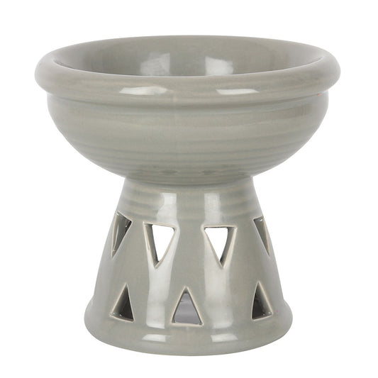 Deep Bowl Grey Ceramic Oil Burner