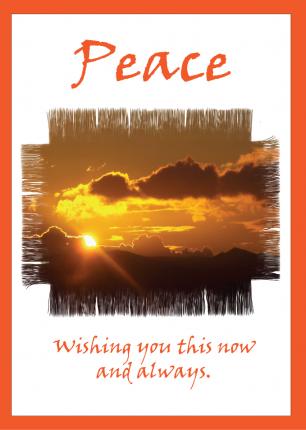 'Peace' Greetings Card