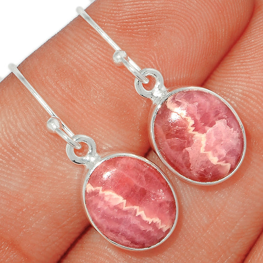 Sterling Silver Rhodochrosite Earrings
