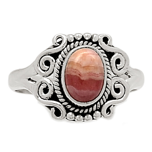 Sterling Silver Rhodochrosite Ring