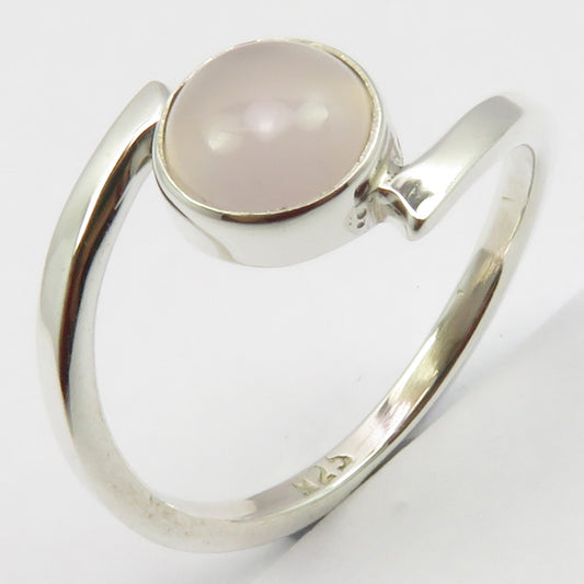 Rose Quartz Sterling Silver Ring