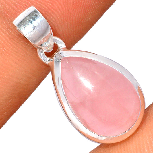 Sterling Silver Rose Quartz Pendant