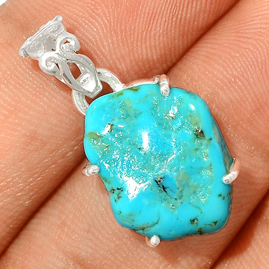 Sterling Silver Kingman Turquoise Natural Pendant