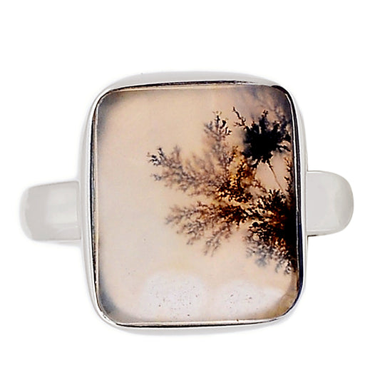 Sterling Silver Scenic Dendrite Agate Ring