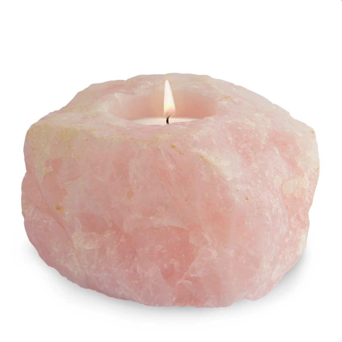 Rose Quartz Tea Light Holder