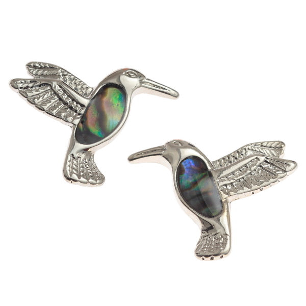 Paua Shell Hummingbird Stud Earrings