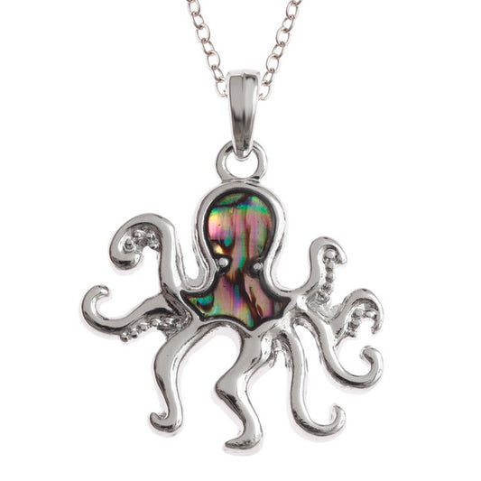 Paua Shell Octopus Pendant