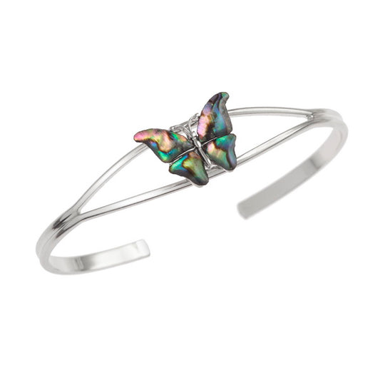 Paua Shell Butterfly Bangle