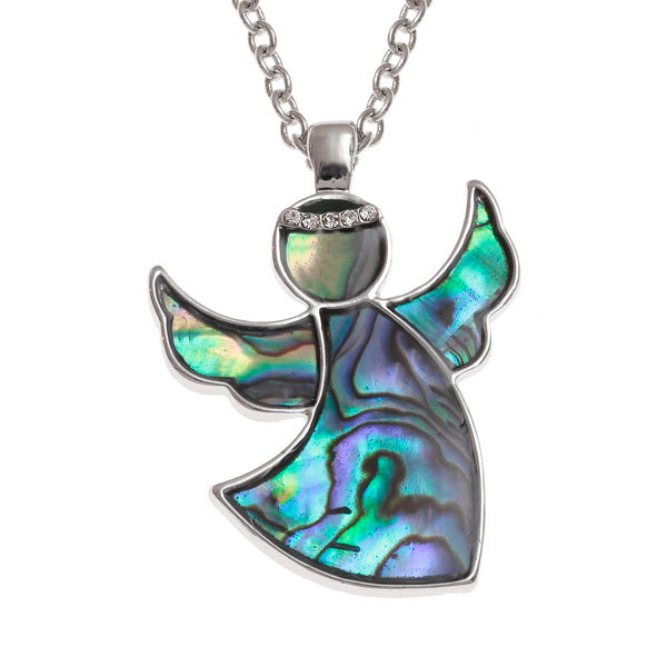 Paua Shell Guardian Angel Pendant