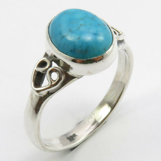 Turquoise Sterling Silver Embellished Ring