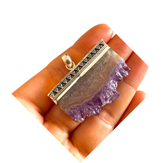 Sterling Silver Amethyst Cluster Pendant
