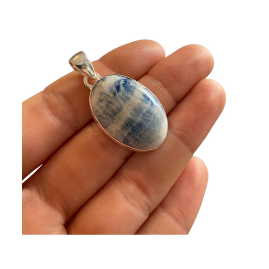 Sterling Silver Blue Scheelite Pendant