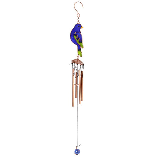 Sitting Blue Bird Windchime with Bell