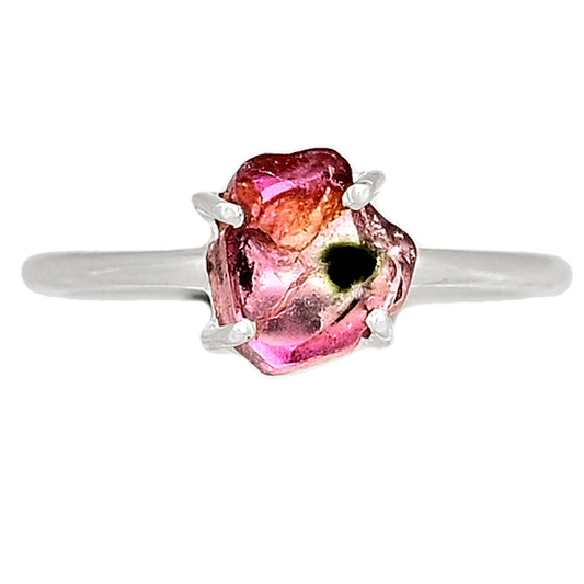 Sterling Silver Rare Watermelon Tourmaline Ring