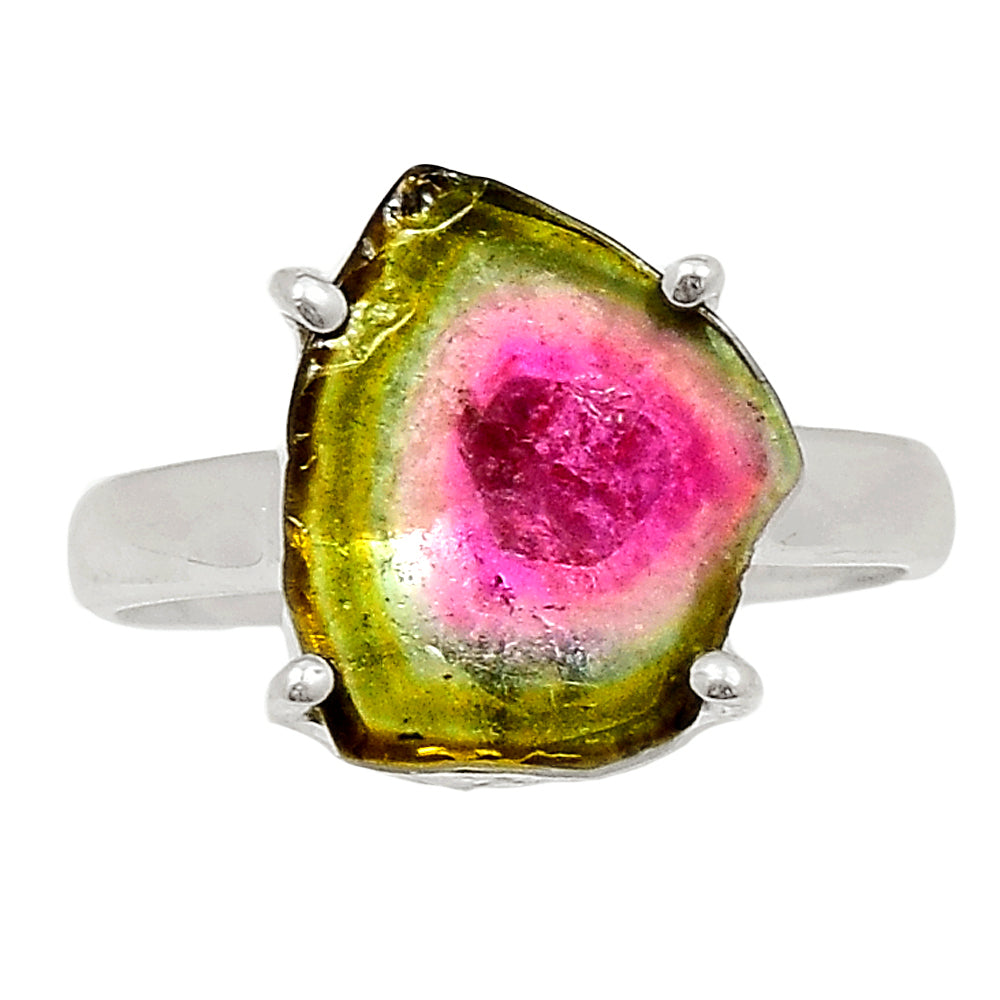 Sterling Silver Rare Watermelon Tourmaline Ring